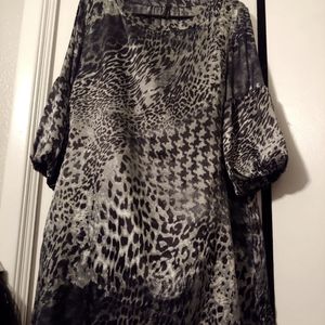 Lapis Brand Animal Print Tunic / Sheath Dress